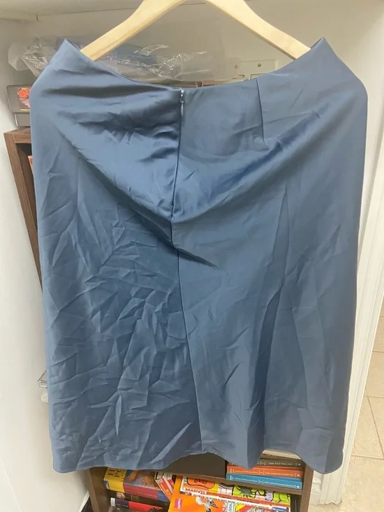 Classic Navy A-Line Women's Skirt - Picture 2 of 4